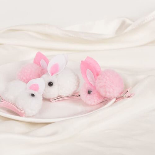 Cute Plush Bunny Hair Clips and Barrettes for Girls - Easter and Little Girls... - Picture 2 of 7