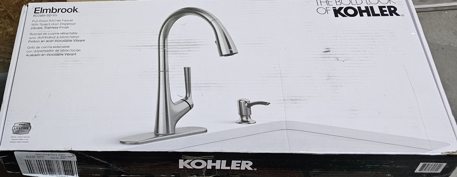 Kohler Elmbrook R22968SDVS PullDown Kitchen Faucet Vibrant Stainless