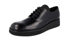 PRADA Leather Derby Dress Shoes Light Platform 2EG336 Black -  US 11.5 EU 44,5