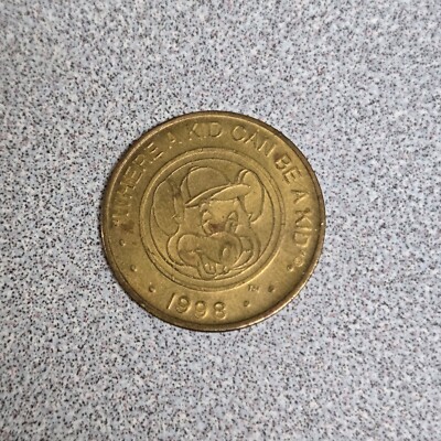 1998 Chuck E. Cheese Token Coin Type 4 Chucky Cheese's | eBay