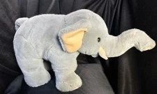 Etone Plush Gray and White Elephant Vintage 1985 Stuffed Animal 20” x 8” x 12.5”