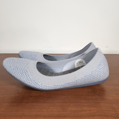 Allbirds Women's Size 5.5 Tree Breezers Whitecap /Blue Sole Ballet Flats NWOB 