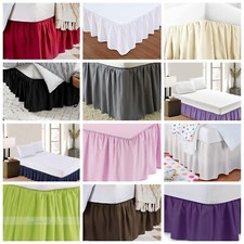 Gather Dust Ruffle Bed Skirt 750 TC Egyptian Cotton California King Drop Length