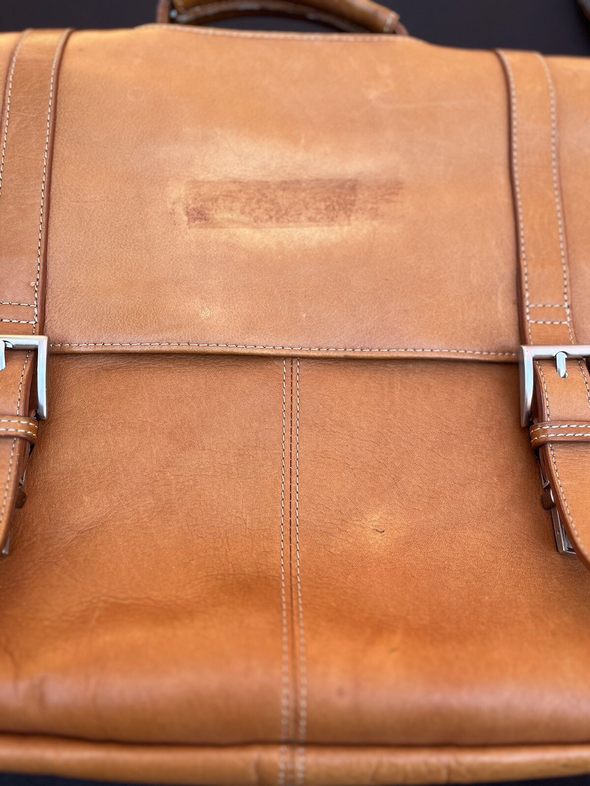 Wilson’s Leather Computer Bag Brown Computer Brie… - image 4