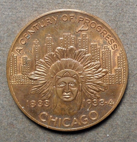 So-Called Dollar HK-470, Indian Head $, Century Of Progress Expo, 1933. Brass. 3
