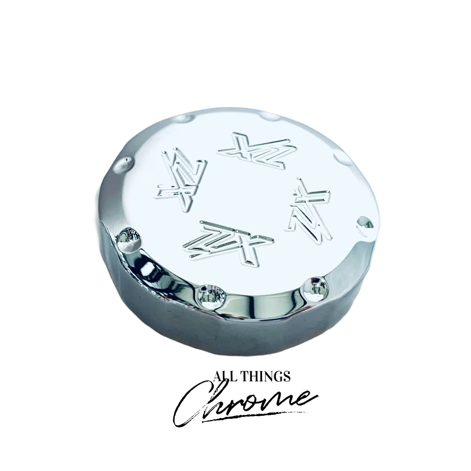 DIAMOND CUT CHROME BRAKE RESERVOIR CAP 2000-2005 KAWASAKI NINJA ZX12R