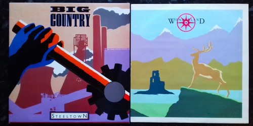 2 x Big Country - Steeltown - MERH 49 & Wonderland - COUNT 512 - LP & 12" Single