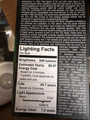 Feit Electric 3908183 7.2 watt 4 in. Enhance White LED - Picture 4 of 4