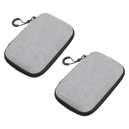 2Pcs Microphone Storage Box Lapel Mic Carrying Bag Shockproof Microphone Case - Picture 1 of 12