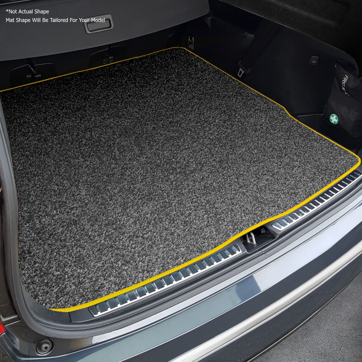 To fit Skoda Yeti 2013+ Anthracite Boot Mat [tyre inflation kit