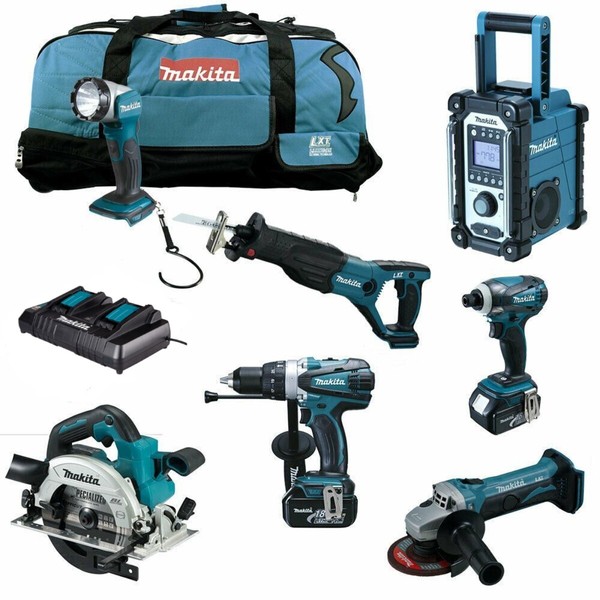 Makita Lxt 18V 11Tlg. Akku Werkzeug Set + Dhs 661 Zu Akku-HandkreissäGe Rfe Z-image
