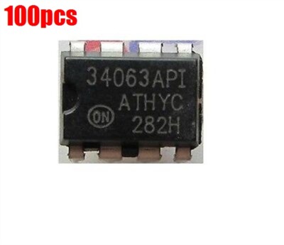 100Pcs MC34063 MC34063AP MC34063API 34063API DIP-8 bb