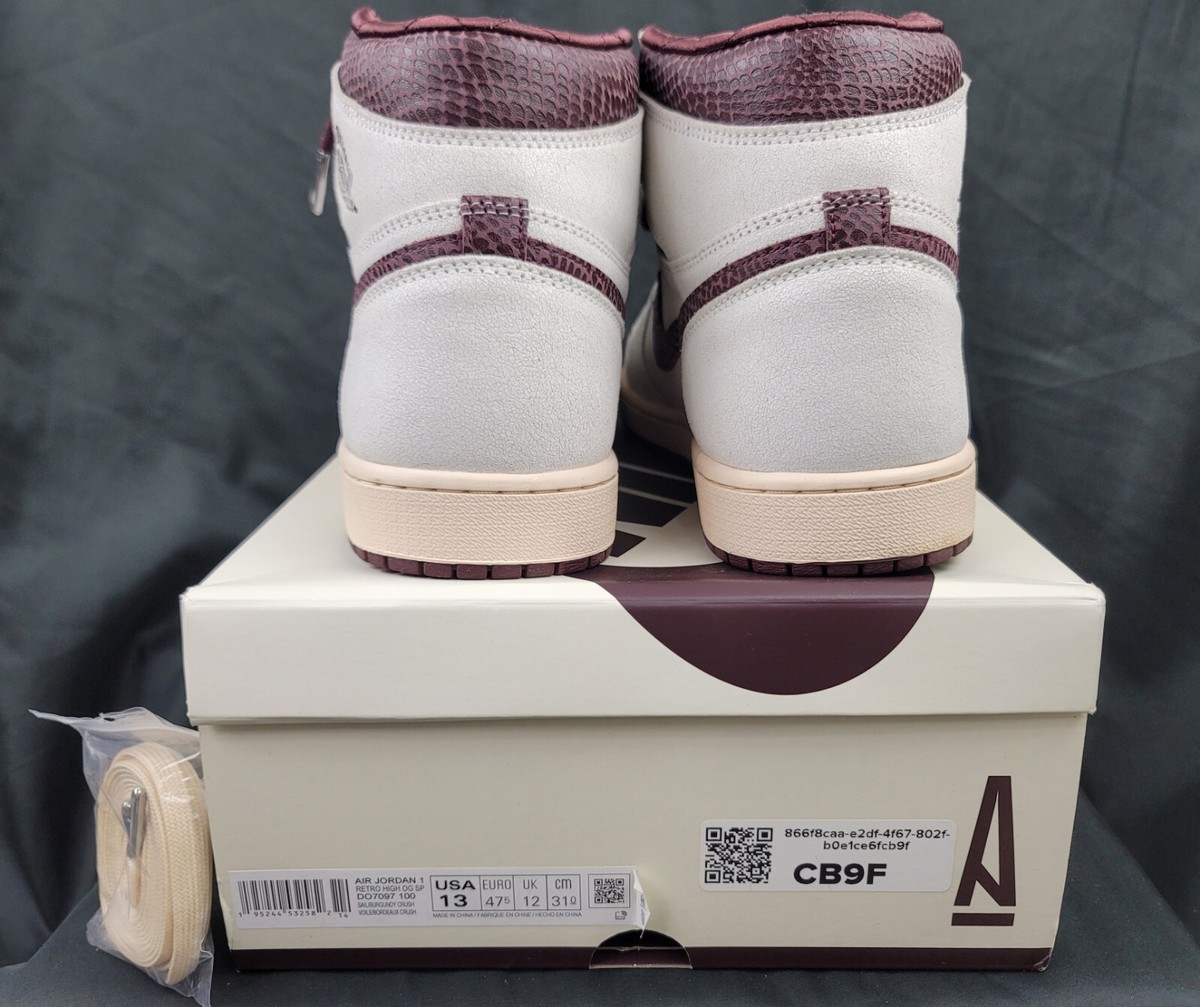 スニーカー A MA MANIERE NIKE AIR JORDAN 1 RETRO HIGH OG SAIL BURGUNDY A Ma Maniére Air Jordan 1 High OG DO7097-100 | SneakerNews.com