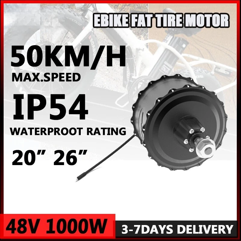 Kit de oteur de vélo électrique 48V - 1000W/1500W, kit de Conversion de vélo électrique pour
