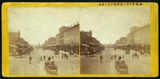 8" x 10" Photo Stereograph, Massachusetts Street, Lawrence, Kansas