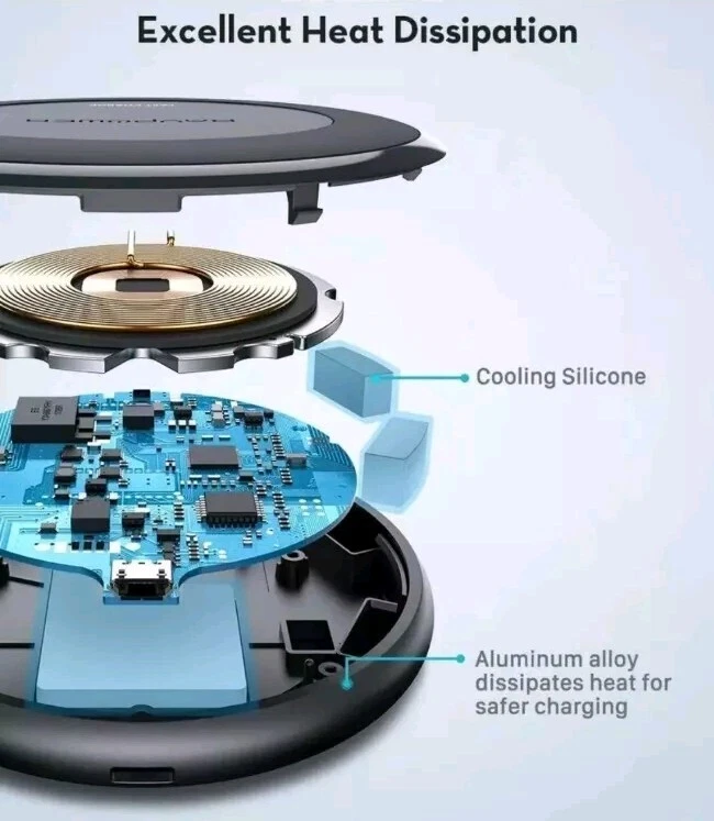 Cargador Inalámbrico Rápido RAVPower 10W Max con Adaptador QC 3.0 RP-PC058 Foto 4 de 4