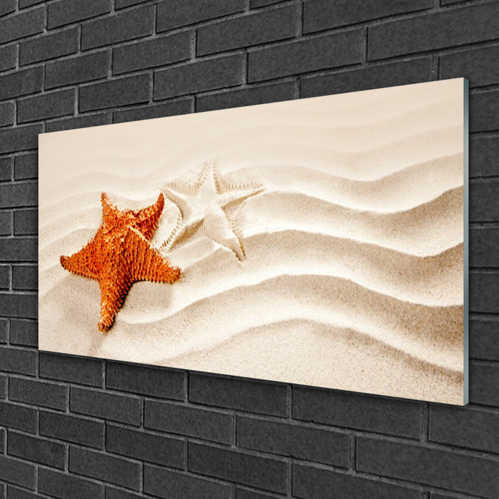 Tableau verre trempé 100x50 - Impression art marin étoile de mer