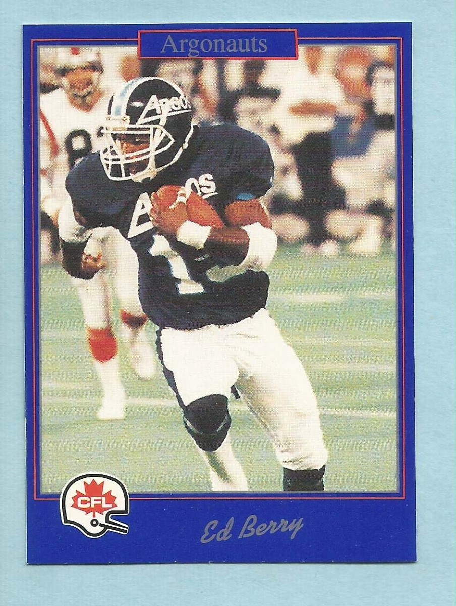 1991 JOGO CFL Football Ed Berry #193 Toronto Argonauts Utah State