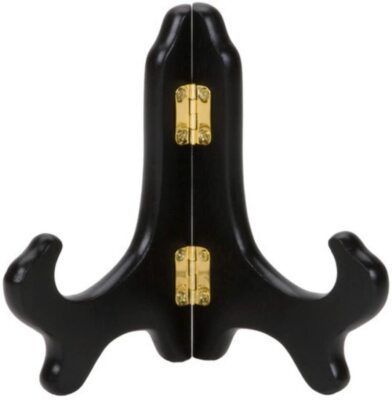 Tripar Ebony Wood Plate Stand 5'' Tall (23-1205B)