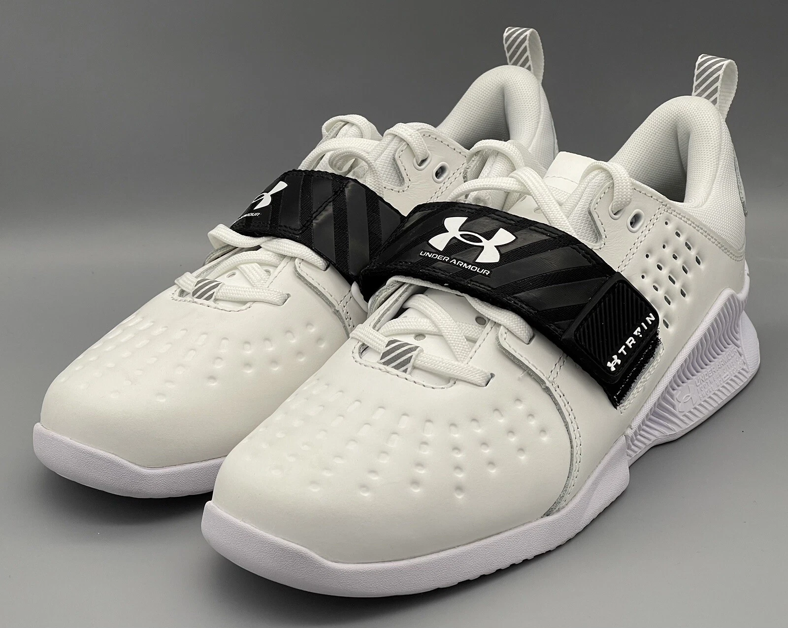Under Armour Reign Lifter Gym Weightlifting Shoe White Mens 
