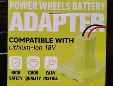 Power Wheels Battery Adapter Compatible With Lithium Ion 18 V New DIY