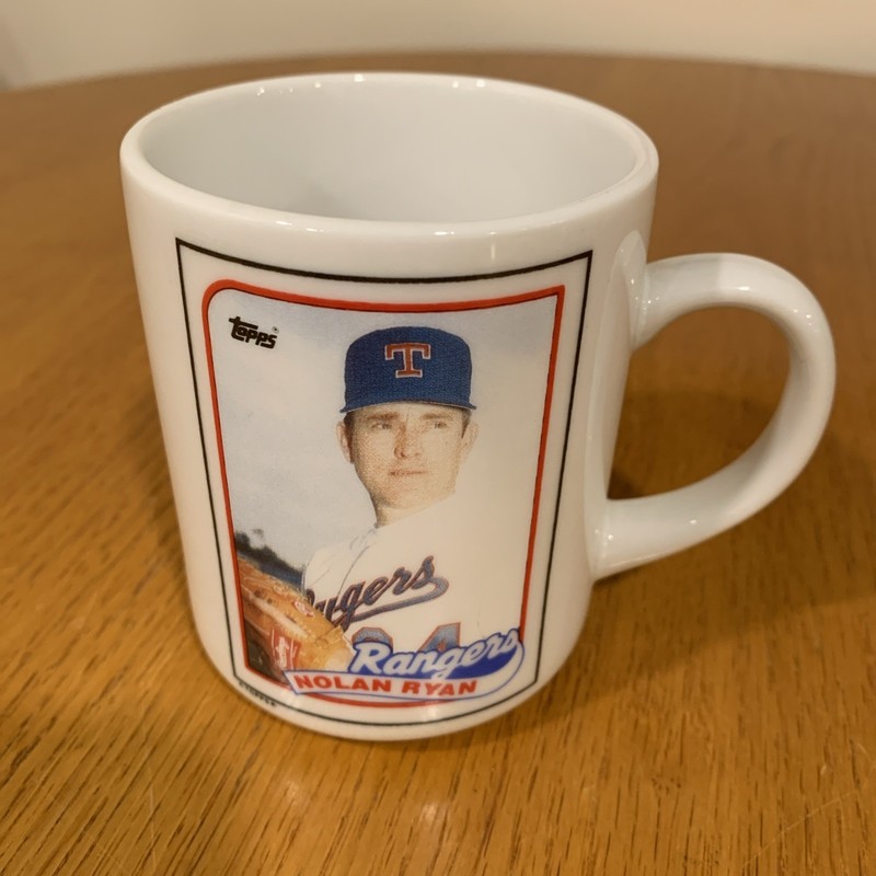 Rare Vintage Topps Nolan Ryan Coffee Mug By Rookie Ball Inc 1990