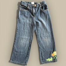 Vtg Y2K Gymboree Spring Alligator Flower Jeans Embroidered XS 5t Spring 2008