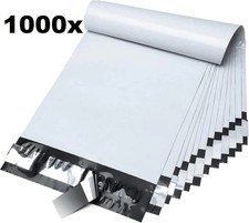 1000-Pack 7.5x10.5" White Poly Mailers Self Seal Shipping Bags 2.5 Ml Tear Proof