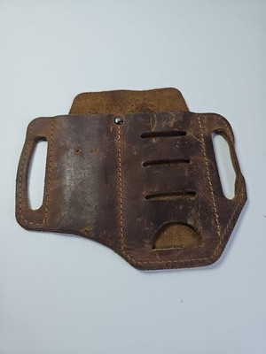 Leather Multi Tool And Flashlight Combo Brown Leather Holder