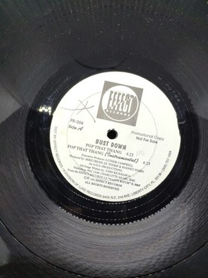 Bust Down Pop That Thang / Nasty B VG+ Promo 12 Inch Vinyl