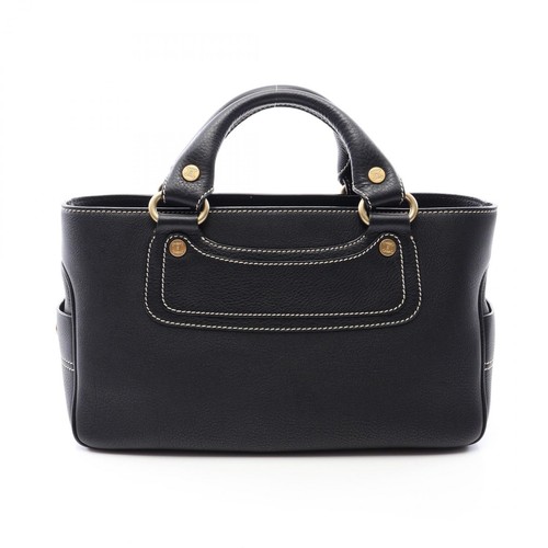 CELINE Boogie Handbag leather Black Used Women
