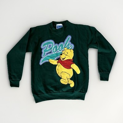 Vintage 90s Winnie the Pooh Sweatshirt Forest Green, Size S - Made