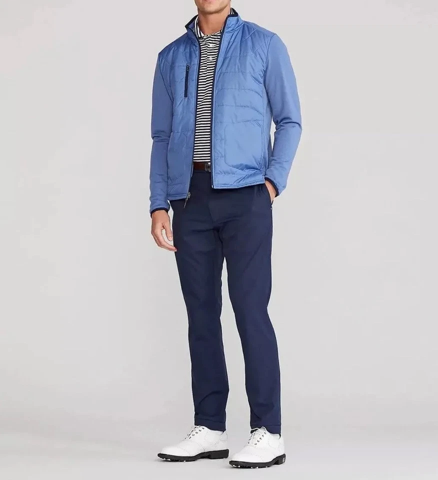 RLX Hybrid Jacket Polo Ralph Lauren Stretch Golf Mens XXL Blue Wool Full Zip NWT - Image 4 of 4