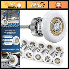 10 Pack Nylon Garage Door Rollers 2-Inch Wheels with 6200ZZ Bearings - Smooth Op