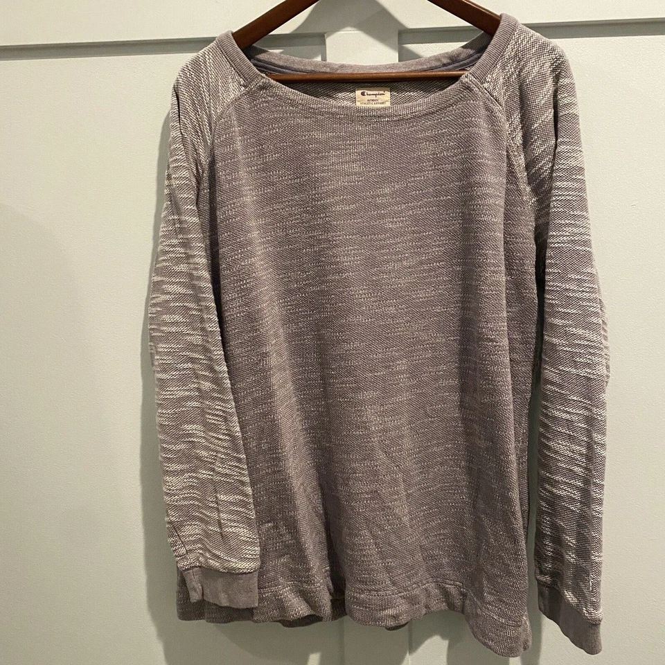 Moletom Champion Feminino XXL 2XL Cinza Corante Espacial Athleisure Aconchegante Elástico Confortável - Imagem 3 de 4