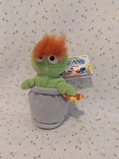 Vintage 1997 TYCO Sesame Street Beans OSCAR the GROUCH Muppet 8" Plush
