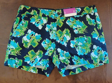 NWT--MERONA Women's Size 6 FITS 31x3 Navy Floral Casual Cotton Shorts
