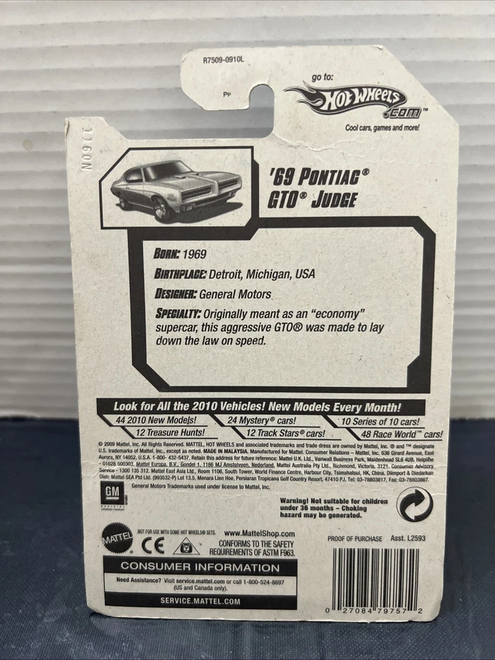 Pontiac GTO Judge Hot Wheels Mattel 10 Muscle Mania: 69 Foto 2 de 2