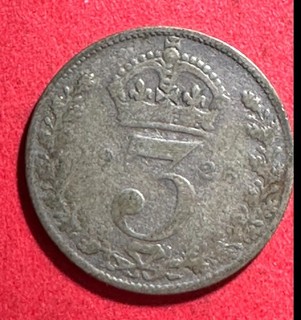 1926 British King George V SILVER Threepence! Good! Old Coin!