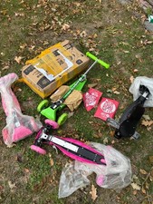 Not used X4 x1 green,  x1 black and two pink rgs-1 3 wheeled scooters