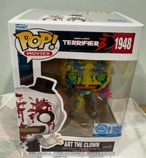 Terrifier 3 Art the Clown Bloody Funko Pop Figure #1948 CHASE W/ Protector