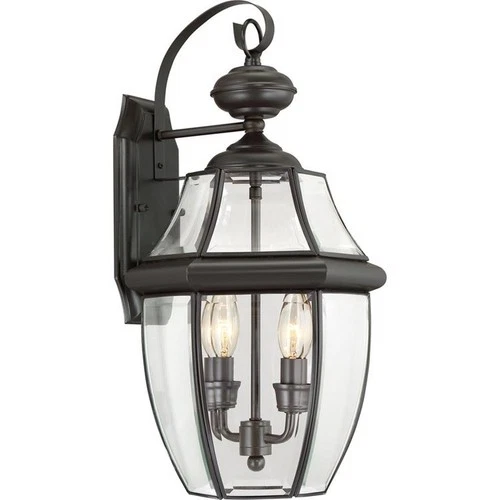 Newbury - 2 Light Large Wall Lantern - 20 Inches high-Medici Bronze Finish - Picture 7 of 9