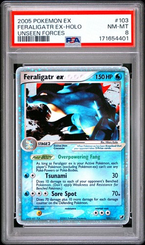 Feraligatr ex graded PSA 8 for sale on eBay
