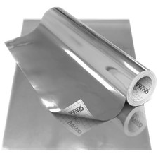 Craft Vinyl Roll 12x100ft Gloss Chrome Silver Permanent Adhesive for Glass