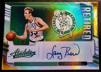 LARRY BIRD-2020/21 Absolute GREEN (#3/3) RETIRED AUTO/AUTOGRAPH-RARE: 1/1 Type