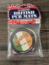 Authentic British Pub Mats Coasters New In Bag Set of 15 Drinking Beer Bar Pub