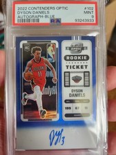 Dyson Daniels Rookie Ticket Auto Blue 40/49 Graded PSA