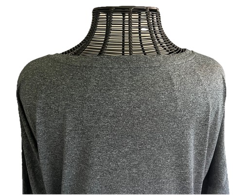 Camisa atlética suelta manga corta Dolman gris jaspeado CHAMPION para mujer talla XL - Imagen 8 de 9