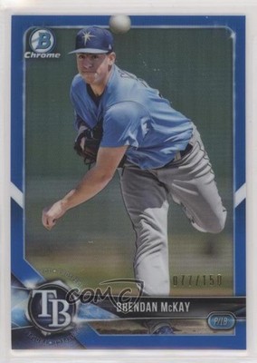 2018 Bowman Draft Chrome Blue Refractor 77/150 Brendan McKay #BDC-100 dk8