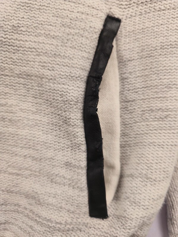 GUESS Contemporary Knit Jacket Regular Fit Marl Grey Full Zip M 281 image 8
